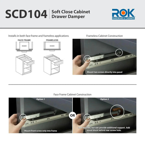 Installation guide for 10 Pack Soft Close Drawer Adapters For Wood Drawers White Retrofit Kit with ball bearing or epoxy slide compatibility.
