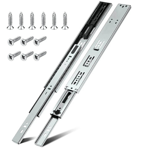 1 Pair | Soft Close Drawer Slides 22 inch, HBL’ Heavy Duty Cabinet Drawer Slides Replacement with screws, ball bearing full extension