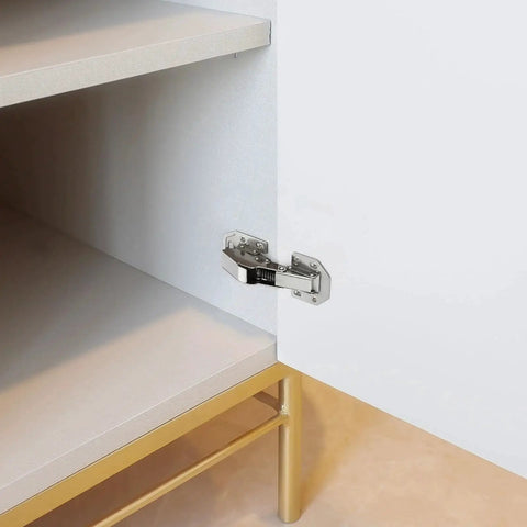 Soft Close Hidden Hinges For Kitchen Cabinets 4 Pack Surface Mount Heavy Duty Cabinet Hinges With Easy Screw Install No Pre Drill Required on door