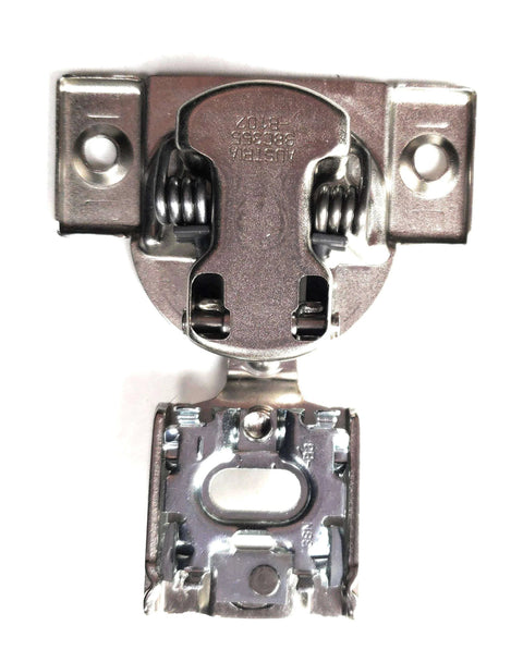 Close-up of ✝️ 10-Pack 10 Pcs (Five Pairs) Soft Close Screw On Hydraulic Compact Hinge - 38N SERIES 105 deg 3/8 IN OVERLAY WITH SCREWS 105°.