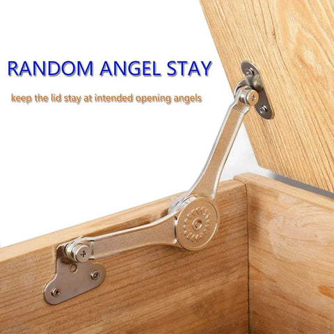 Hinges Soft Close, Lid Support Hinges installed on wooden box lid, zinc alloy