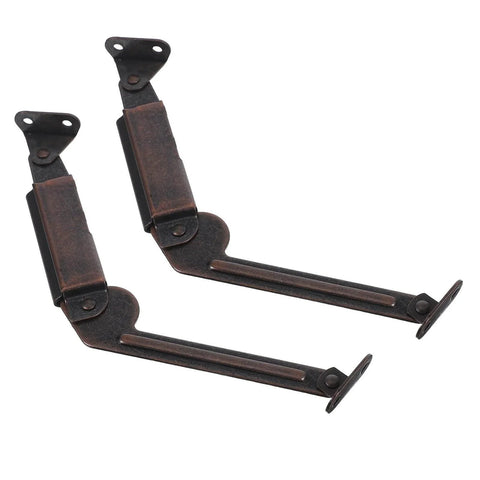 2pcs Soft Close Lid Support Hinges Spring Friction Fold Down Swing Down Hinges for Wooden Boxes Cabinets Furniture Hardware