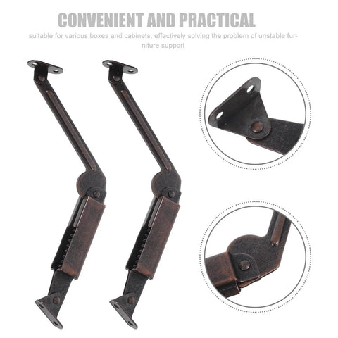2pcs Soft Close Lid Support Hinges Spring Friction Fold Down Swing Down Hinges for Wooden Boxes Cabinets Hardware