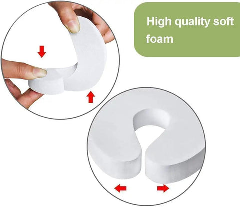 Door Pinch Guard For Kids And Pets, Soft Foam Baby Proof Door Stopper Keeps Little Fingers Safe, C-shaped foam design