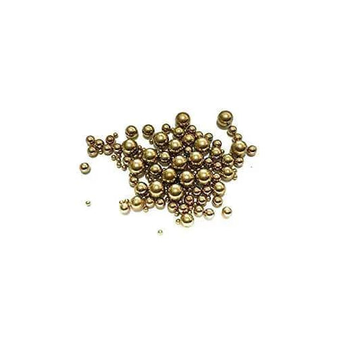 1000-Pack 0.8mm Solid Brass Balls for Electric Switches Machine Precise Copper Ball, mixed sizes of brass balls on white background.