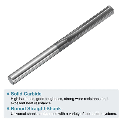 4mm Solid Carbide Chucking Reamer For Lathe Machines With 4 Spiral Flutes And Straight Shank H7 Precision Hole Reaming Tool