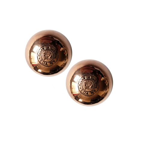 1.5 Inch Pure Solid Copper Ball 2 Pack Sphere Orb Approx 1.5 Inch or 3.8 cms Dia Mineral Crystal Mental Agility Grounding Movement Therapy