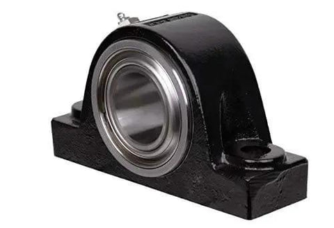 Solid-Housed Pillow Block Spherical Roller Bearing 3-7/16 Inch, Link-Belt PEB22455H, Cast Iron Housing, Industrial Grade