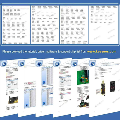 SOP8 SOIC8 In Circuit Test Clip For BIOS Programming With CH341A USB Programmer PDF tutorial overview page preview.