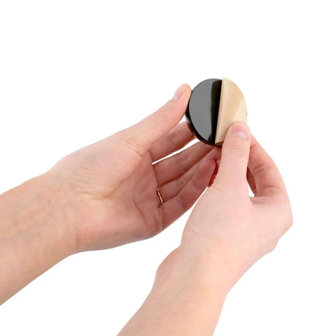 Peeling adhesive on 0.75 Inch Diameter Hemisphere Rubber Bumpers With Adhesive Non Skid Feet For Vibration Isolation And Noise Dampening, 16 And 30 Duro