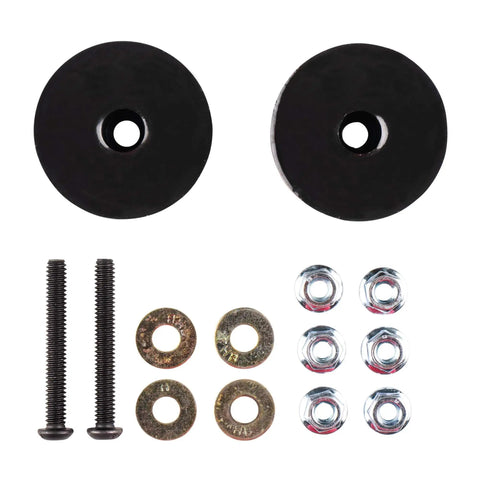 Experience superior anti-vibration and leveling with Sorbothane mounts that absorb shock, 2 inch diameter, 70 Duro, hardware included.