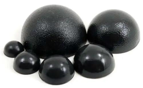 0.75 Inch Diameter Hemisphere Rubber Bumpers With Adhesive Non Skid Feet For Vibration Isolation And Noise Dampening, 16 And 30 Duro