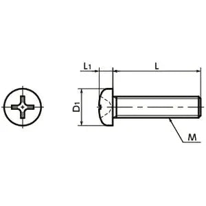 SPA-M2.6-8-P-NBK Plastic Screw - Cross Recessed Pan Head Machine Screws - RENY made in Japan