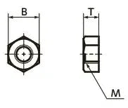 SPE-M3-N 6mm Hex Peek Plastic Nut
