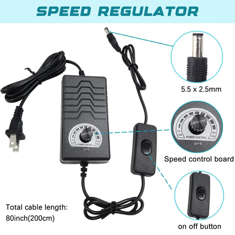 JQDML 24V reciprocating linear actuator with speed controller and suction cup; telescopic stroke 1.18-6in; 80in cable.