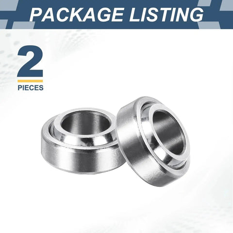 Compact 10x19x6mm spherical bearing pair pre-lubed for low noise ABEC 3 precision, built from GCr15 steel, package of two.