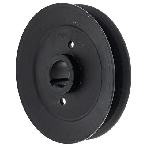 Spindle Sheave 5.00 OD And 1.00 ID OEM Replacement Part 00191800 Ariens OEM side view, metal pulley for lawn mower drive belt system