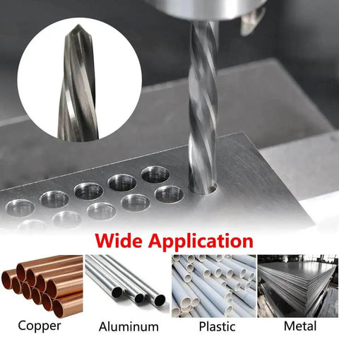5/8 Inch Spiral Flute Reamer With 1/2 Inch Shank M2 HSS Bridge Reamer drilling metal with copper, aluminum visuals