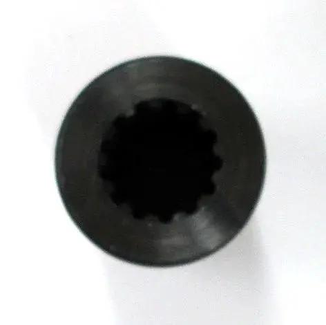 End view of durable 7/8 inch 13-tooth splined shaft coupler in cold rolled steel for CNC and robotics with precise torque transfer