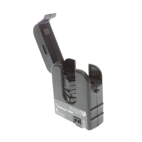 Split Core Current Switch H908 Adjustable Normally Open Heavy Duty Pro Grade Sensor For Belt Loss Detection And Coupling Shear Monitoring From One Fifth To One Hundred Horsepower shown with open core design for belt monitoring