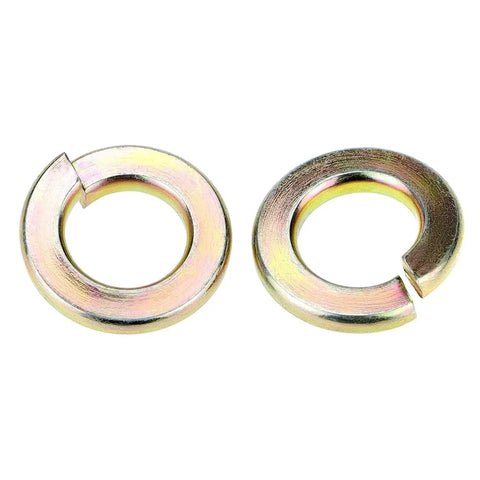 Yellow Lock Washers grade 8 split lock washers - Thru Hardened Steel 100 P...