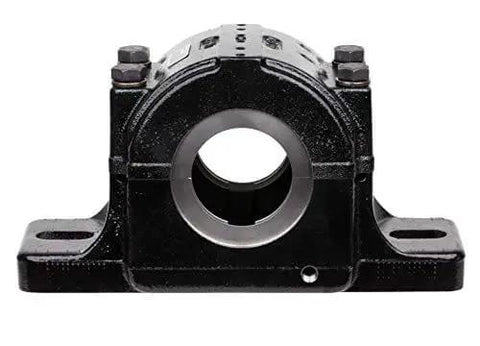 Split Housed Pillow Block Spherical Roller Bearing PLB6847FR 2 15/16 Inch, Cast Iron Housing, Sealed Bearings, front view.