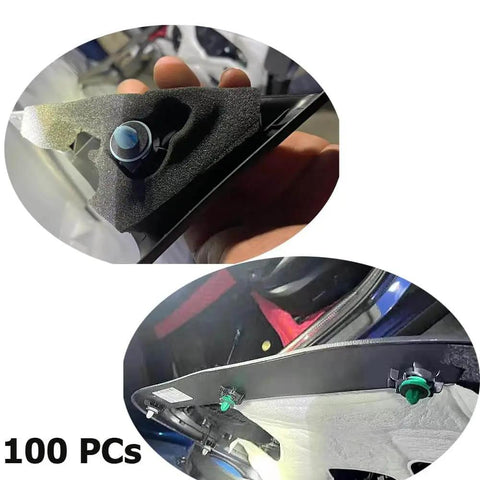 100 Pack Sponge Pad Foam Gasket Sound Insulation Spacers For Car Door Trim Panel Retainers And Bumper Fasteners Shockproof Washers 16x7x2 Mm Protect Against Scratches And Vibration Noise For Your Ride