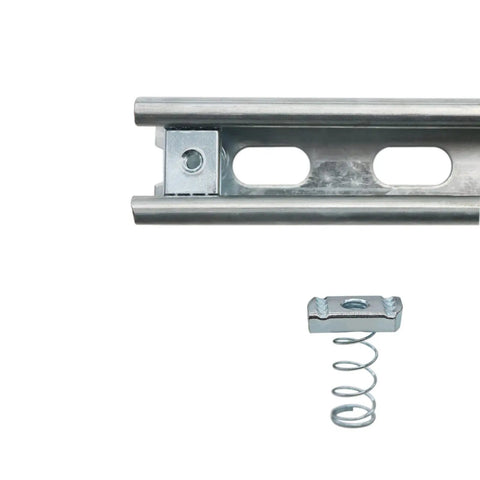 One Quarter Inch Twenty Thread Spring Channel Nut With Zinc Electroplate Finish Long Spring Nut For Unistrut Channels Delivers Secure Fastening