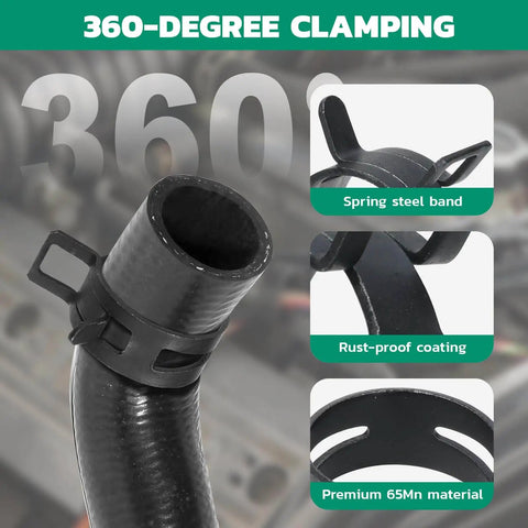 365 Piece Spring Hose Clamps Kit 6 To 25mm With 45 Degree Plier Constant Tension Clamps For Fuel Lines Silicone Vacuum Hoses