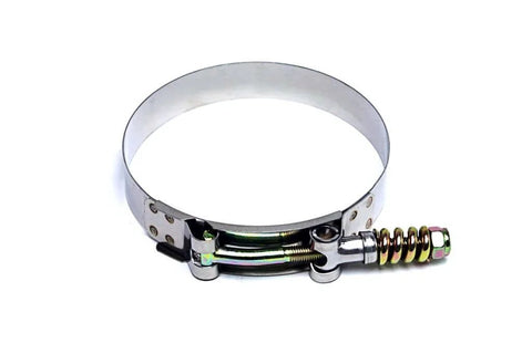 Spring Loaded Stainless Steel T Bolt Clamp SAE 140 For Five Inch ID HPS Silicone Hose Five And A Half Inch Nominal Range 133mm To 141mm