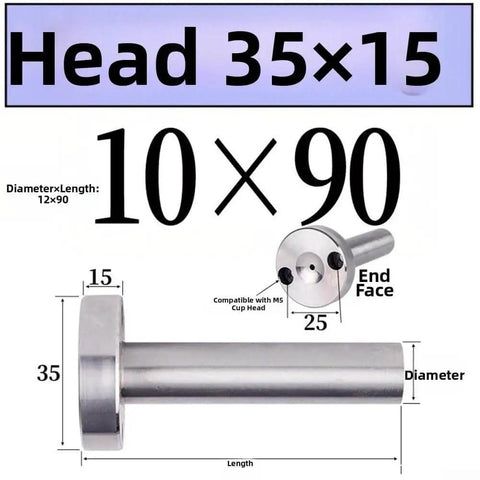 Sprue Bushing Head C Type 35x15 Mm for plastic injection molding machine, high temperature resistant 45 steel with detailed dimensions