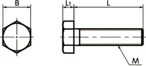 SPVC-M4-30-H-IV NBK Plastic Screw - Hex Head Screws - H-PVC Made in Japan - VXB Ball Bearings