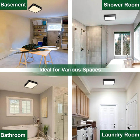 Bathroom Exhaust Fan With Light 80 CFM 2.0 Sones Quiet Ceiling Vent installed in various rooms like basement and bathroom.
