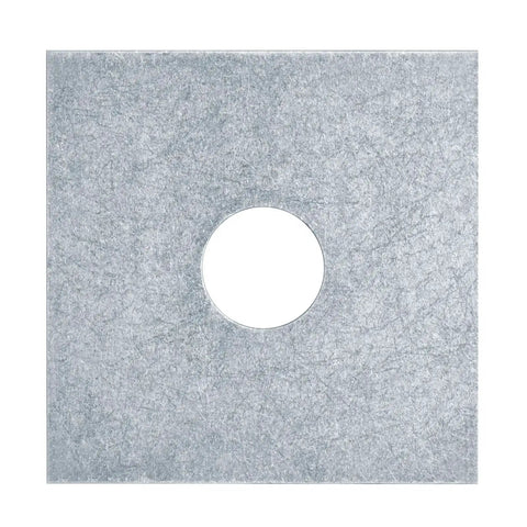 Sturdy 12-piece square plate washers with a 1/2 inch ID and 2x2 inch thick profile, low carbon steel with electro-galvanized finish