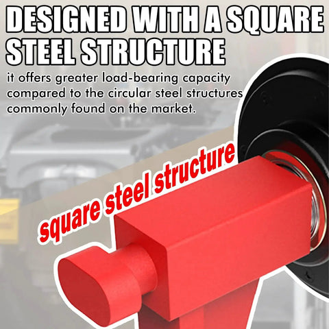 Close-up of square steel structure of 2-Pack Heavy-Duty Shipping Container Wheel Kit With 8 Lug Bolt-On Spindle For Up To 40ft Containers