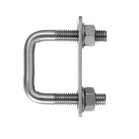 Square U Bolts 4 Pack M8 304 Stainless Steel With Washers And Nuts 30mm Inner Width For Ski Or Fishing Boat Or Sail Trailer Replacement Parts