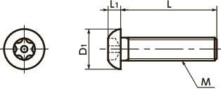 SRBS-M5-20 NBK Hexalobular Button Head Cap Screws with Pin-Pack of 20 NBK - Made in Japan - VXB Ball Bearings