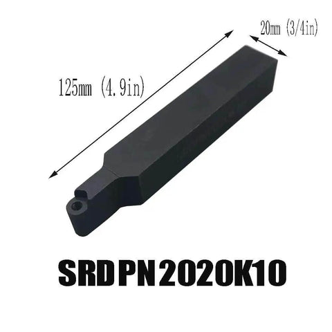 SRDPN2020K10 lathe tool holder shown with dimensions 125mm x 20mm, part of 10 Pack RPMW1003 Indexable Carbide Milling Inserts And Three Quarter Inch Set