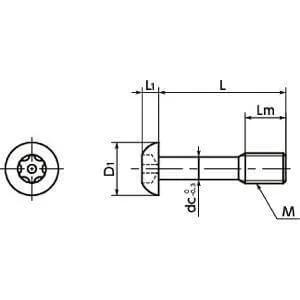 SSC-SRBS-M5-16 NBK Captive Button Head Cap Bolts - Hexalobular Socket (with Pin) Made in Japan