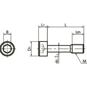 SSCLS-M8-40 NBK Socket Head Cap Captive Screws - Low Profile Made in Japan