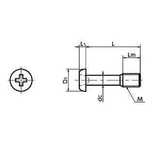 SSCMS-M6-30 NBK Cross Recessed Truss Head Captive Screws Made in Japan