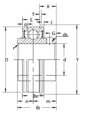 SSER-20mm Stainless Steel Insert bearing 20mm - VXB Ball Bearings