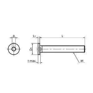 SSHS-M4-30-FT NBK Socket Head Cap Screws - Special Low Profile - Full Thread Pack of One Made in Japan