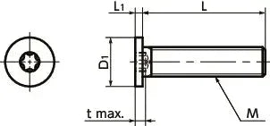 SSTS-M3-8 NBK Hexalobular Socket Head Cap Screws - Low Profile Made in Japan