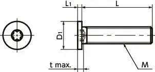 SSTS-M6-10 NBK Hexalobular Socket Head Cap Screws - Low Profile Made in Japan