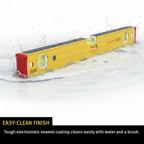 Stabila Type 96M Magnetic Level 16 Inch Professional Builder Tool with rare earth magnets submerged in water
