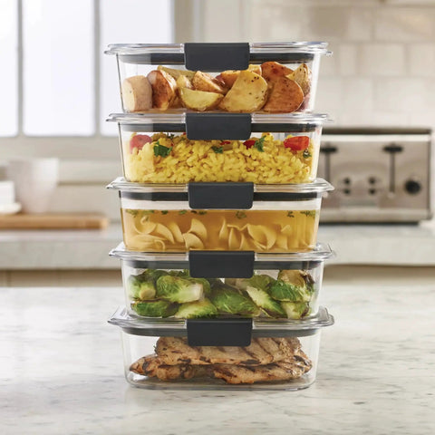 3.2 Cup Tritan Food Storage Containers Set of 5 with Leak Proof Airtight Lids BPA Free Ideal for Lunch Meal Prep and Leftovers