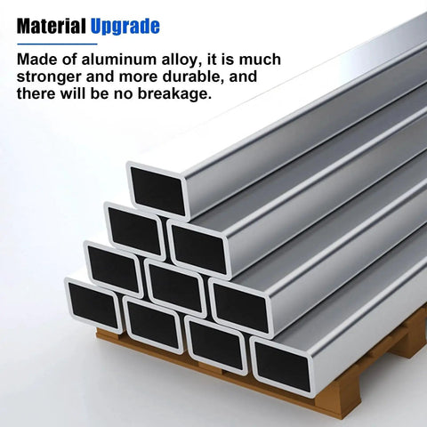 Aluminum alloy bars stacked on a pallet, showcasing material strength for RV Schwintek Bearing Block Kit For In Wall Slide Outs.
