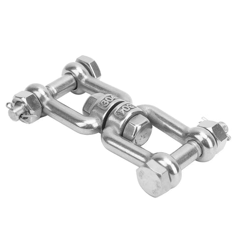 Two-pack 304 stainless steel anchor swivel shackles with rotating ring connectors for boat anchoring (M10)