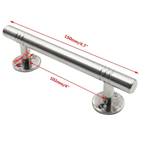 Sliding Barn Door Handle Stainless Steel Heavy Duty Solid Pull Handle With 150mm Length And 102mm Center To Center Hole To Hole Distance